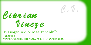 ciprian vincze business card